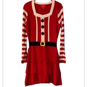 Joyland Festive Mrs Claus or elf knit Dress, size small (mlb)